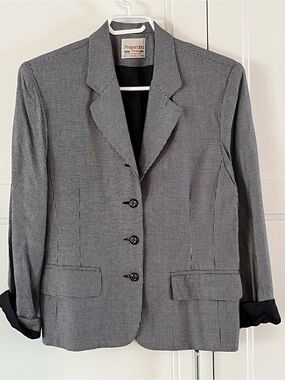 Vintage Ladies Houndstooth Jacket Blazer size 8